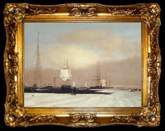framed  John Samuel Blunt Boston Harbor, ta009-2